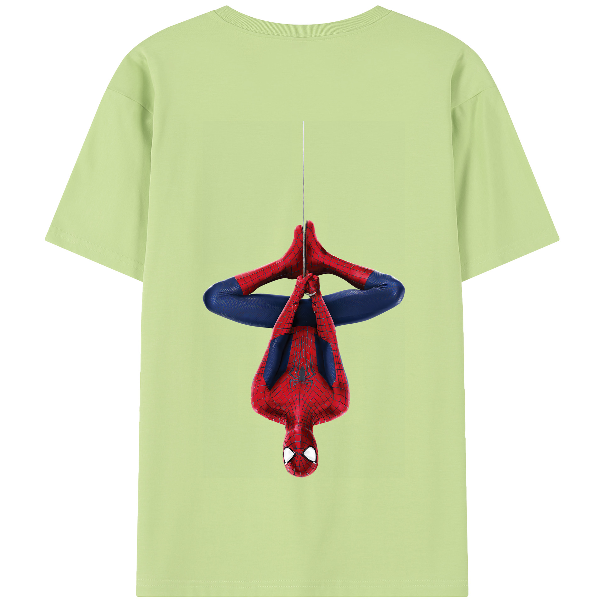 （画像用） Spider Man スパイダーマン 綿100％半袖Tシャツ（背面プリント）
